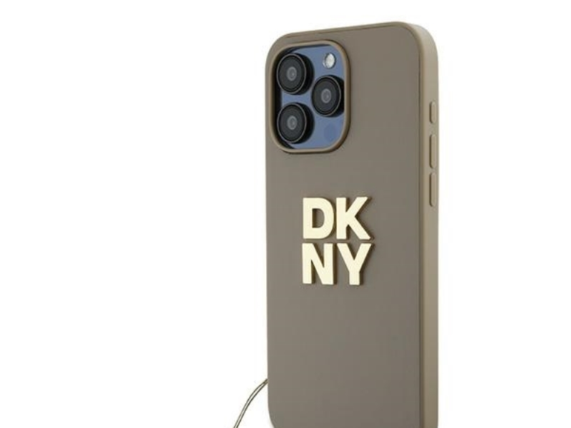 Dkny Håndledsrem Stock Logo Cover Til Iphone 15 Pro - Beige