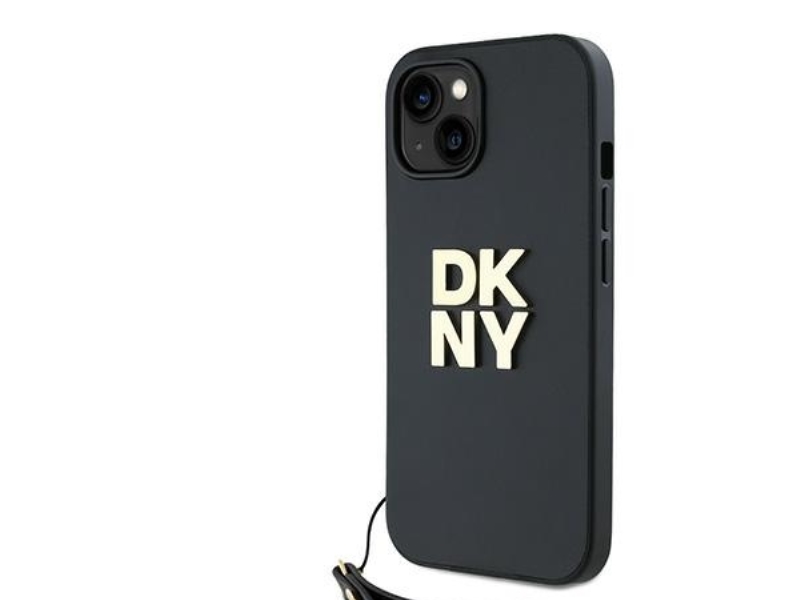 Dkny Wrist Strap Stock Logo Iphone 15 Plus Case - Schwarz