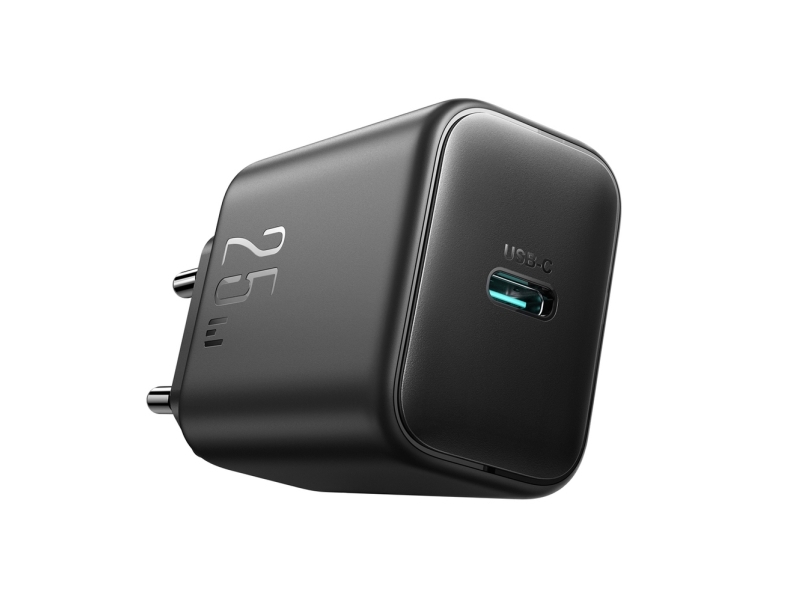 Joyroom Netzladegerät Jr-Tcf23 Usb-C 25W Sfc / Pps / Pd - Schwarz + Usb-C/Usb-C-Kabel 1 M