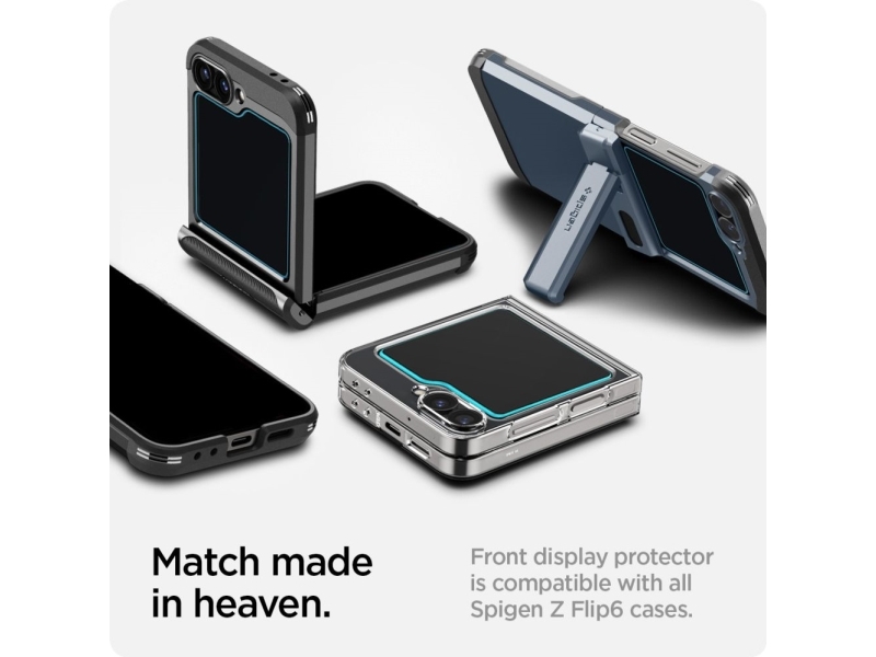 Spigen Glas.Tr Ez Fit, Samsung, Galaxy Z Flip 6, Kratzresistent, Transparent, 2 Stück(E)