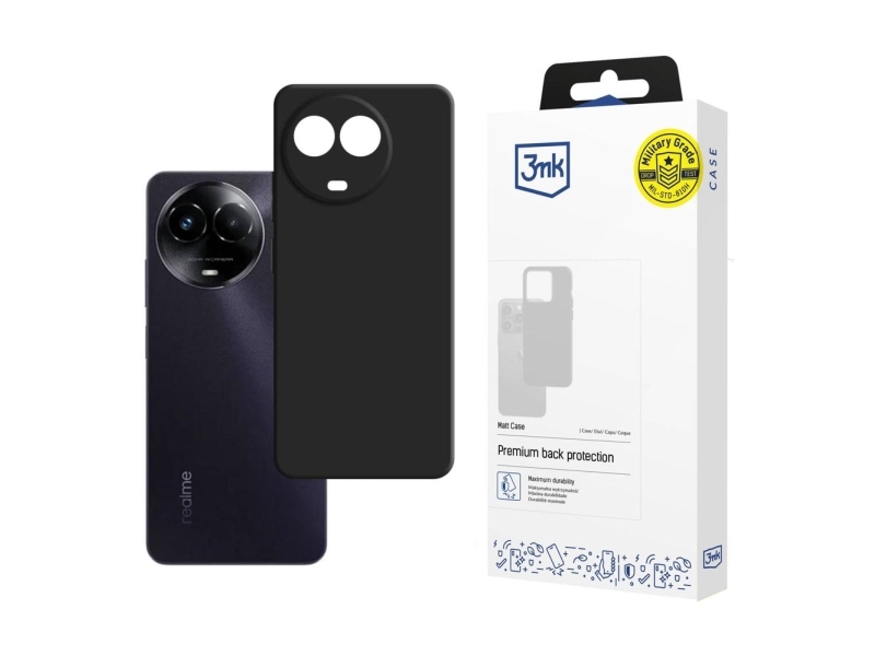 3Mk Mattes Case Für Realme C67 5G - Schwarz