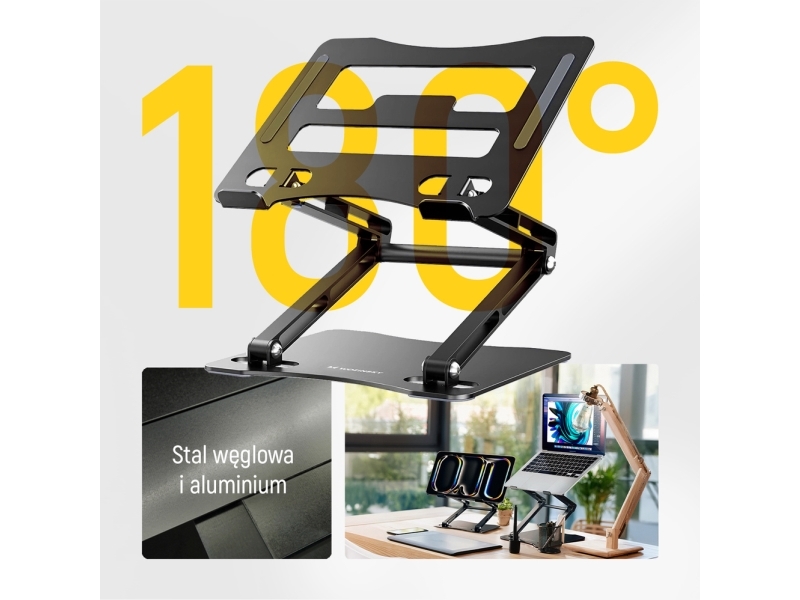 Wozinsky Wrs-Cpy75dsb Aluminium-Laptop-Ständer - Schwarz