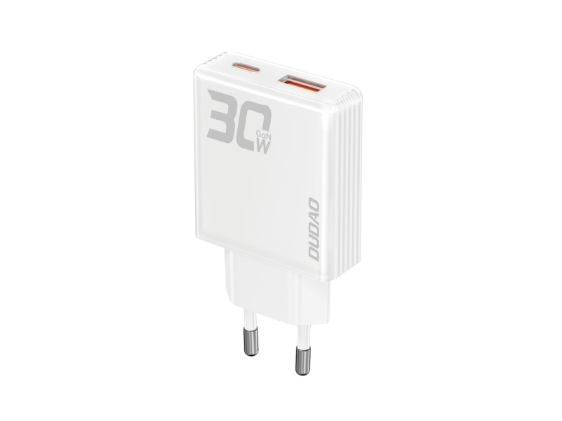 Dudao Charger GaN Dudao A30EU 30W USB-A / USB-C nätladdare - vit | TV, Ljud & Bild - Hörlurar & Mikrofoner | GameStuff