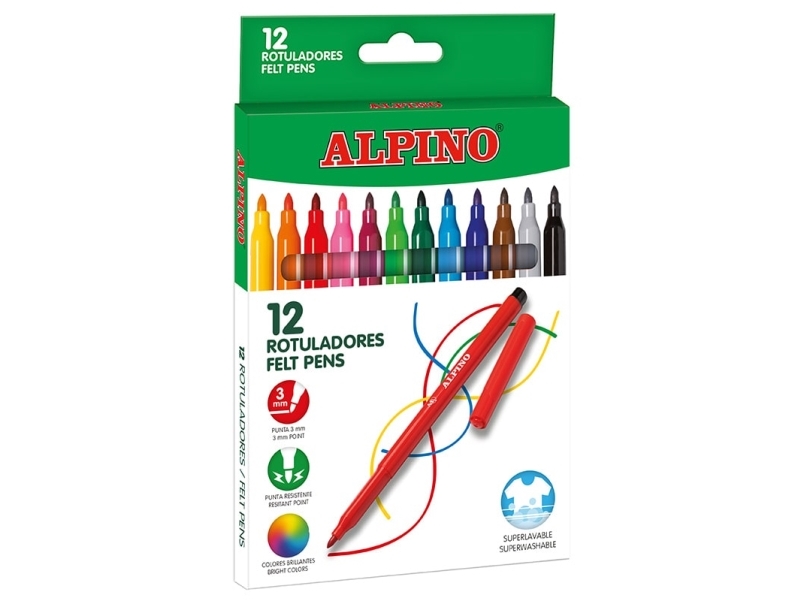 Alpino Ar001002n, 12 Farben, 3 Mm, Mehrfarbig, 12 Stück(E)