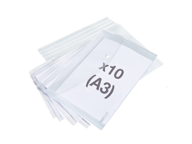 Rapesco 1817, Konvolutmappe, A3, Polypropylen (Pp), Transparent, Mat, Landskab