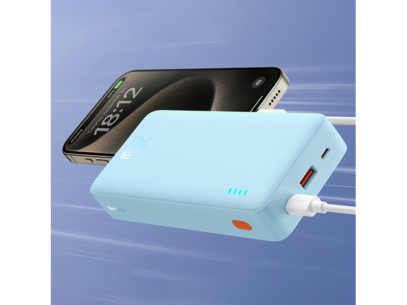 Baseus Airpow, 20000 mAh, litiumpolymeeri (LiPo), Power Delivery, 20 W, Blå
