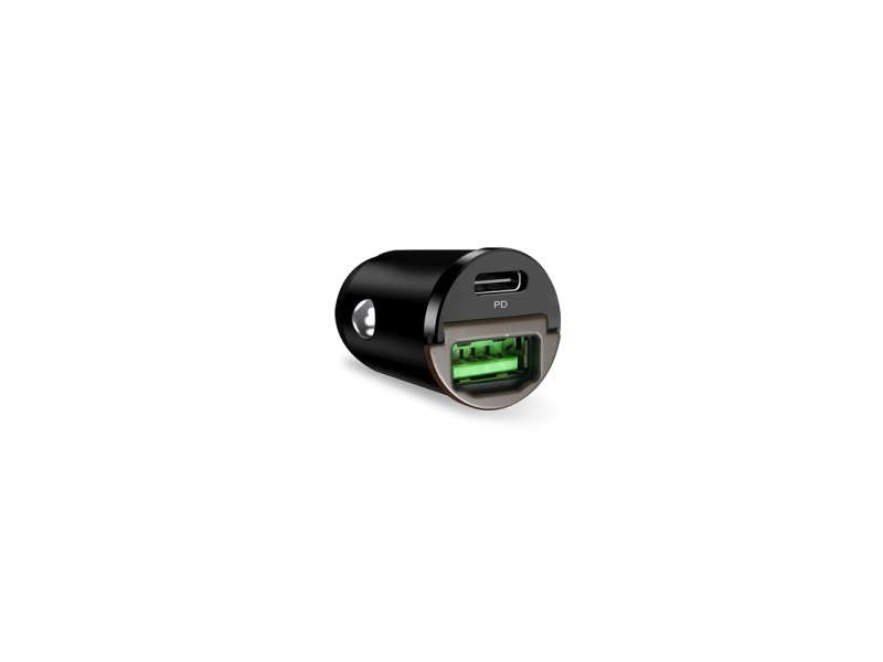 Puro Mini 30W Power Delivery Usb-C Usb-A Kfz-Ladegerät - Schwarz