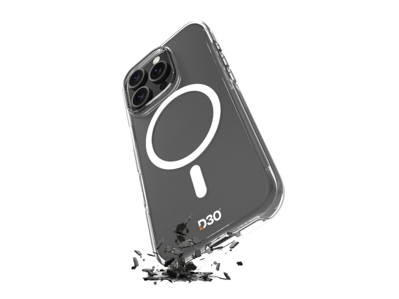 Puro Impact Clear D3o Magsafe Silikonecover Til Iphone 16 Pro - Gennemsigtig