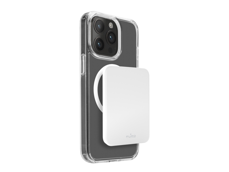 Puro Slim Power Mag Powerbank 4200 Mah Med Magsafe Usb-C Hvid