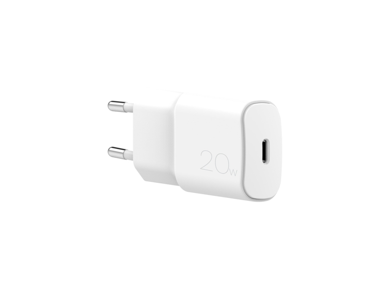 Puro White 20W Power Delivery Usb-C Vægoplader - Hvid