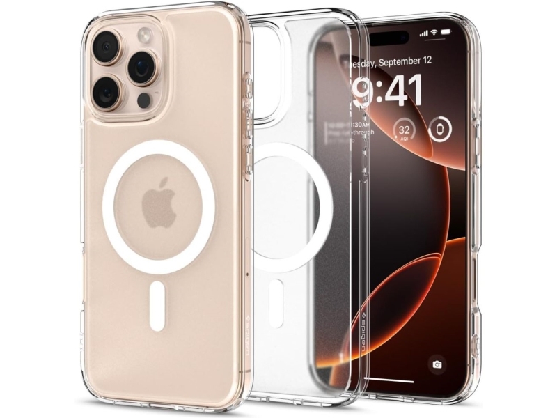 Spigen Ultra Hybrid Mag Case Med Magsafe Til Iphone 16 Pro - Klar