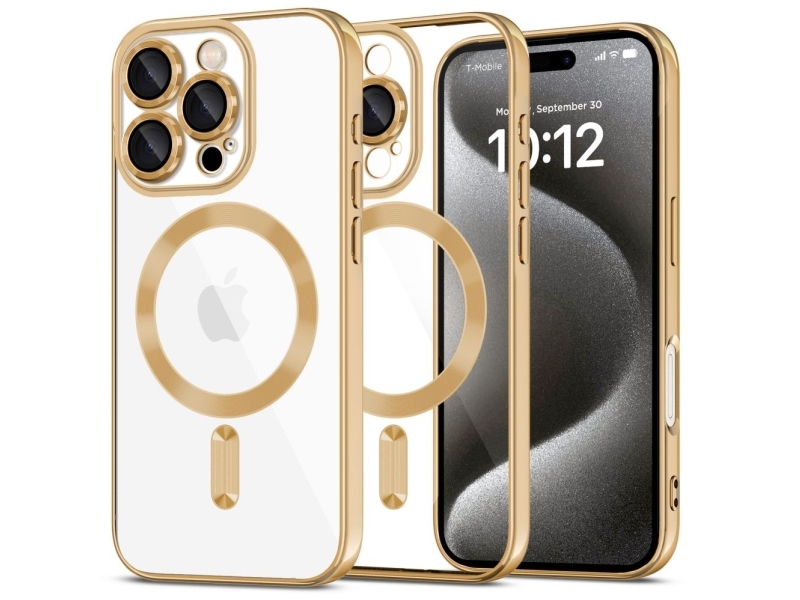 Produktfoto för Tech-Protect iPhone 16 Pro Max Mobilskal Magsafe Magflex - Shiny Guld