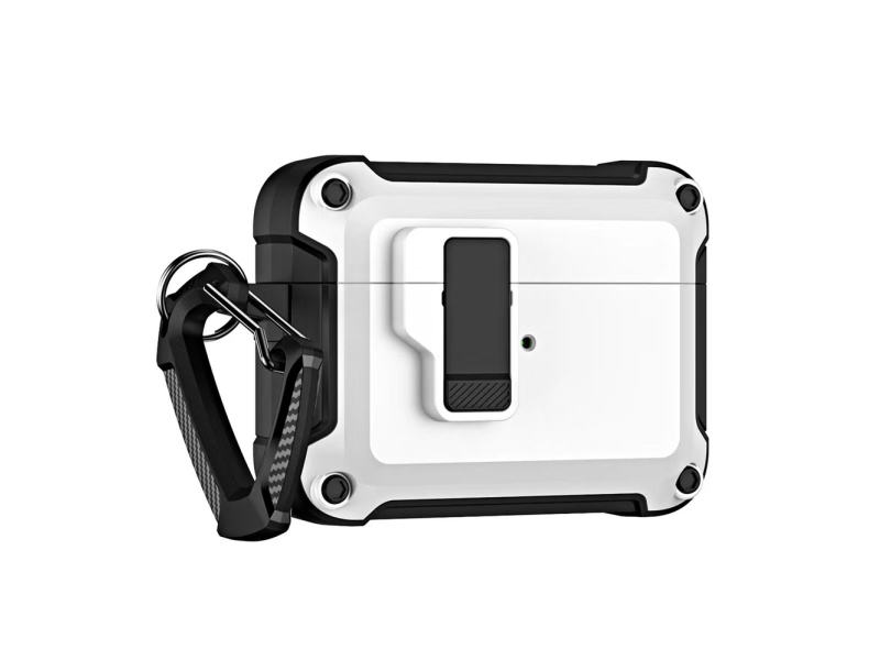 Hurtel Pro Armour fodral med krok för AirPods - AirPods 4 vit | Tele & GPS - Mobil reservdelar - Höljesdelar | GameStuff