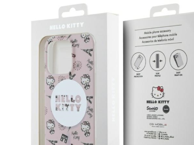 Hello Kitty Iml All Over Paris Magsafe Case Für Iphone 16 Pro Max - Pink