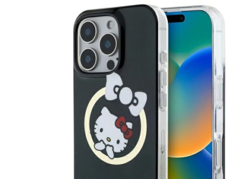 Hello Kitty Iml Fun Bow Magsafe Case Für Iphone 16 Pro Max - Schwarz