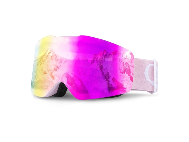 Qunature Pink Skibrille Ohne Rahmen - Pink