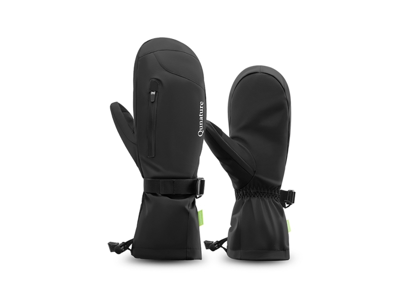 Qunature Full Length Ski-Handsker Str. M - Sort