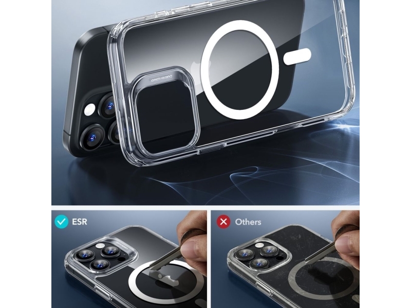 Esr Classic Hybrid Halolock Magsafe Cover + Hærdet Glas Til Iphone 16 Pro Max - Klar