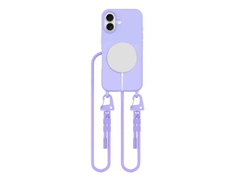 Tech-Protect MagNecklace MagSafe Case with Lanyard for iPhone 16 - Purple