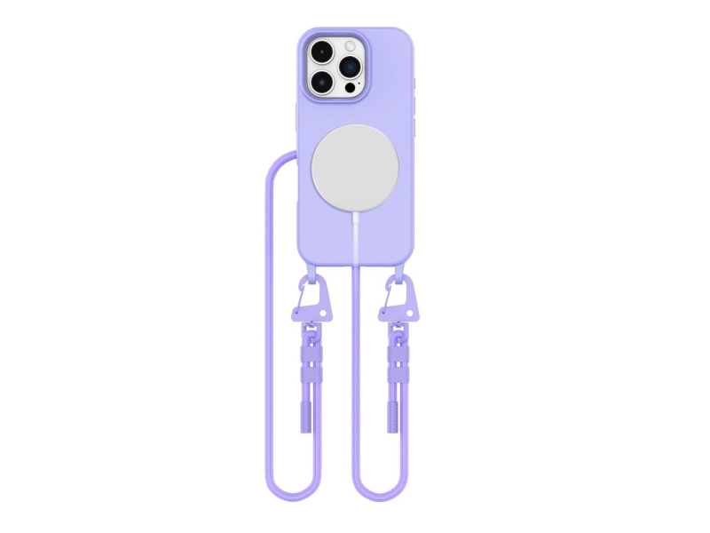 Tech-Protect Magnecklace Magsafe Cover Med Lanyard Til Iphone 16 Pro Max - Lilla