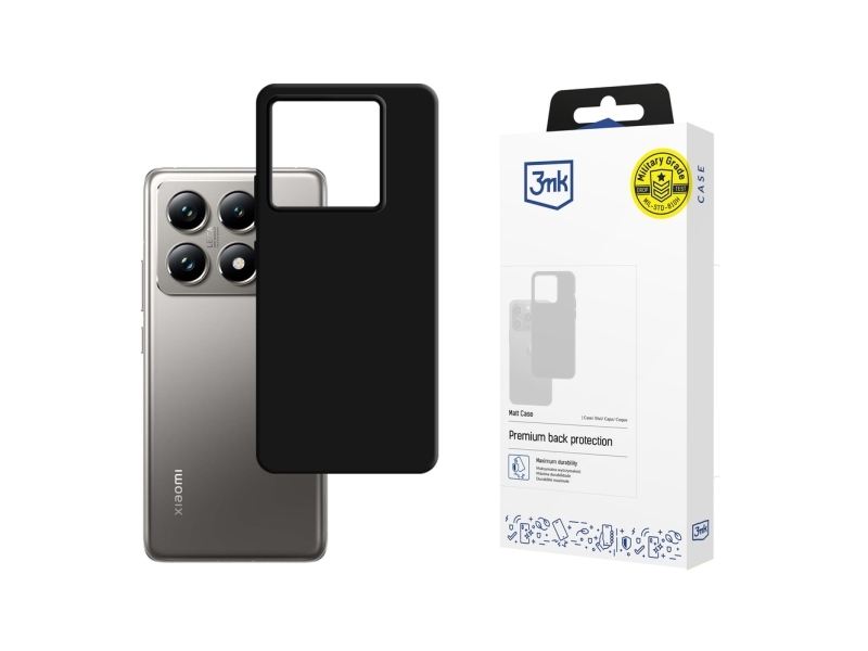Handy-Rückseite 3Mk Xiaomi 14T Pro, Mattschwarz