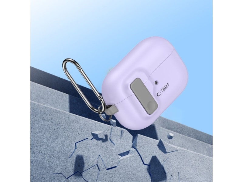 Tech-Protect Slim Hook Case with Carabiner for Apple AirPods Pro 1/2 - Purple