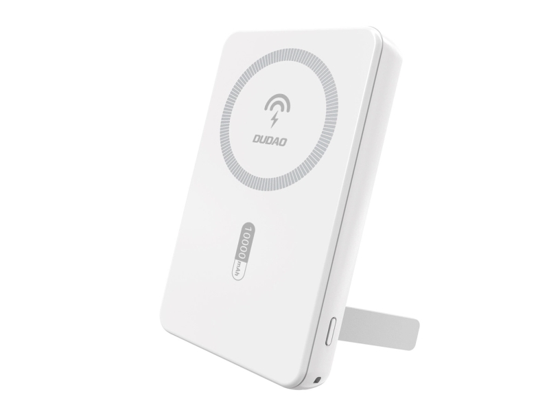 Dudao K14S+ powerbank 10000mAh 20W USB-A / USB-C / MagSafe med stativ - vit | Tele & GPS - Batteri & Laddare - Strömförsörjningsbanker | GameStuff