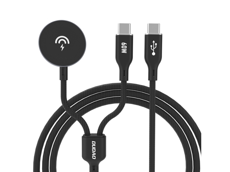 Dudao 2-I-1 Oplader A12maxc Pd60w Til Apple Watch / Usb-C Sort