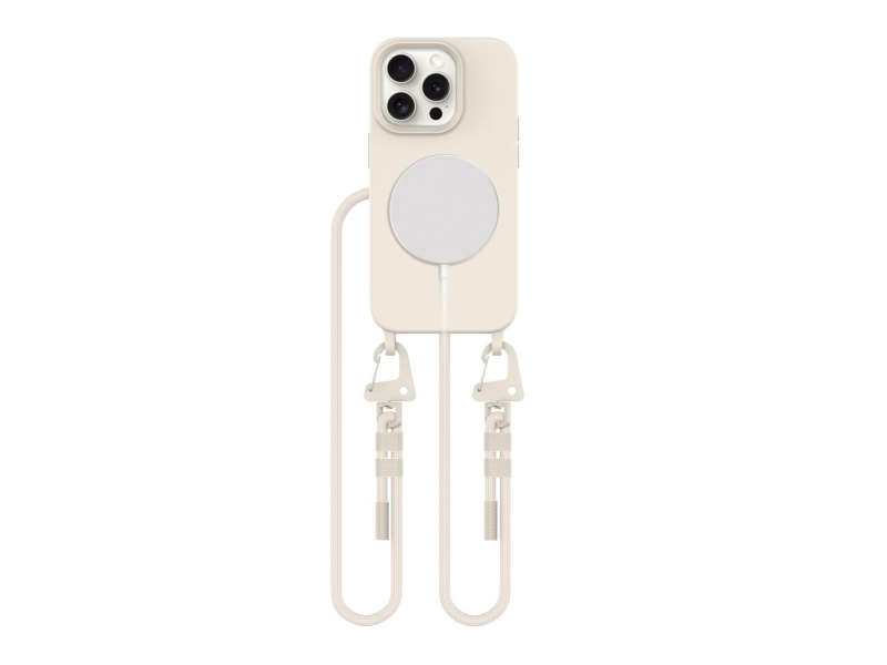 Tech-Protect MagNecklace MagSafe cover til iPhone 15 Pro - beige
