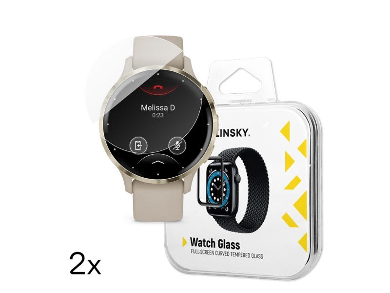 Wozinsky Vollverklebung Gehärtetes Glas Für Garmin Venu 3S 41Mm (2 Stk.)