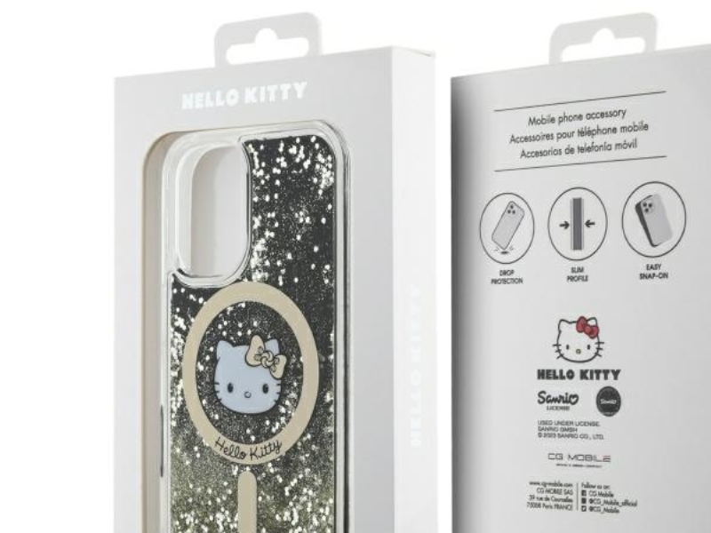 Hello Kitty Liquid Glitter Fever Magsafe Hülle Für Iphone 16 - Gold