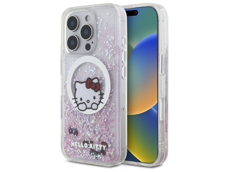 Hello Kitty Liquid Glitter Sweet Kitty Bows Magsafe-Case Für Iphone 16 Pro Max - Weiß