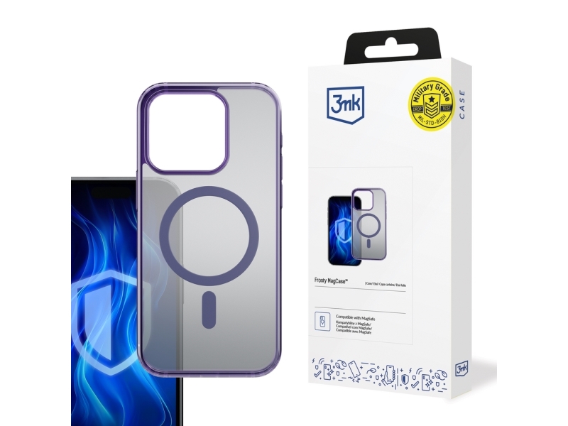 Etui 3Mk Frosty Magcase Lila Apple Iphone 15 Pro Max - Etui Für Handy Lila