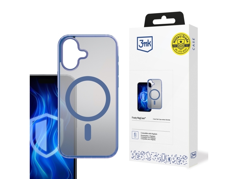 3Mk Frosty Magcase Etui Blå Til Apple Iphone 16 Plus