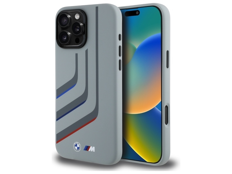Bmw Silikone Drejelinjer Magsafe Cover Til Iphone 16 Pro Max - Grå