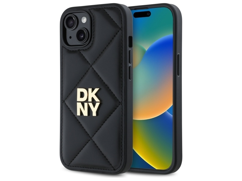 Dkny Gestepptes Stack-Logo Iphone 14 Hülle - Schwarz