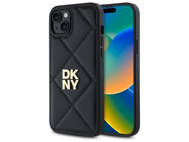 Dkny Quiltet Stack Logo Iphone 15 Plus-Etui - Sort