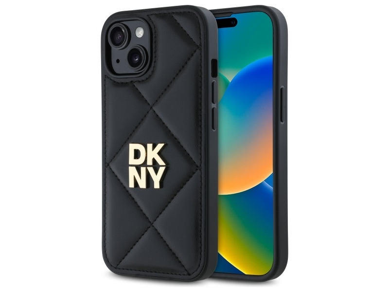 Dkny Gestepptes Stack-Logo Iphone 15 Case - Schwarz