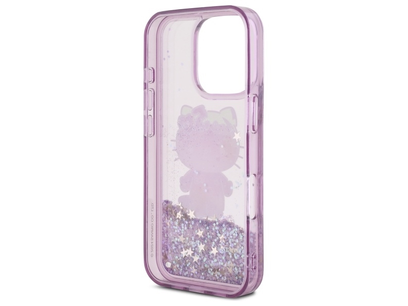 Hello Kitty Liquid Glitter 50Th Anniversary Party Iphone 16 Pro Case - Lila