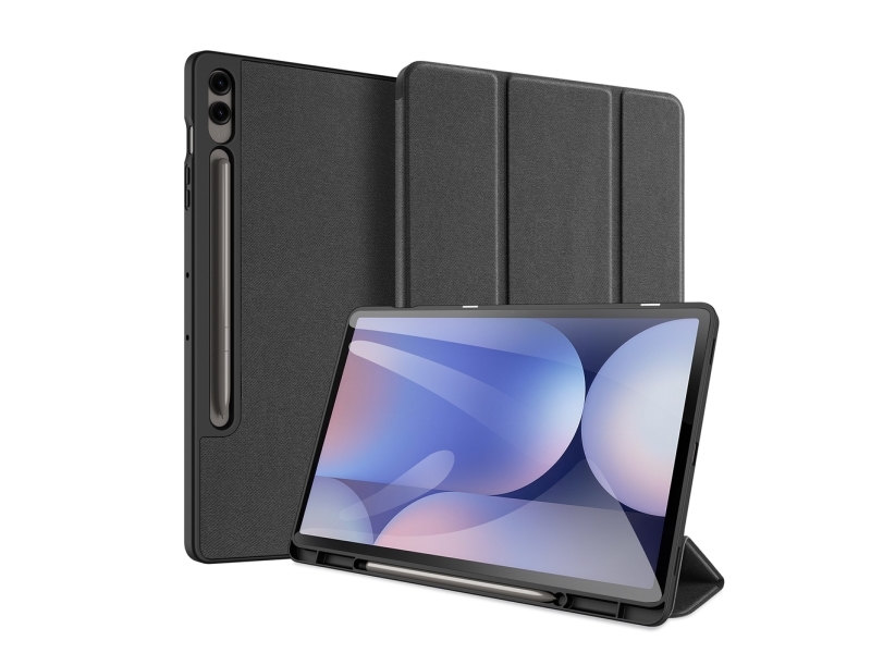 Tabletcover Dux Ducis Etui Domo Med Stativ Til Samsung Tab S10+ / S9+ / S9 Fe+ – Sort