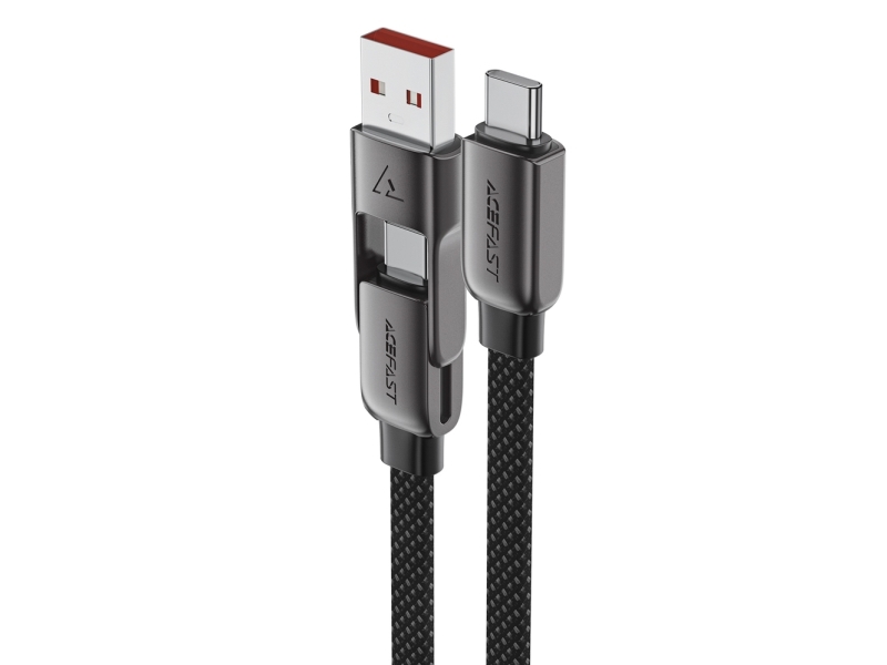 Acefast Usb-C Til Usb-C + Usb-A-Kabel 1,2 M Multifarvet (6974316282334)