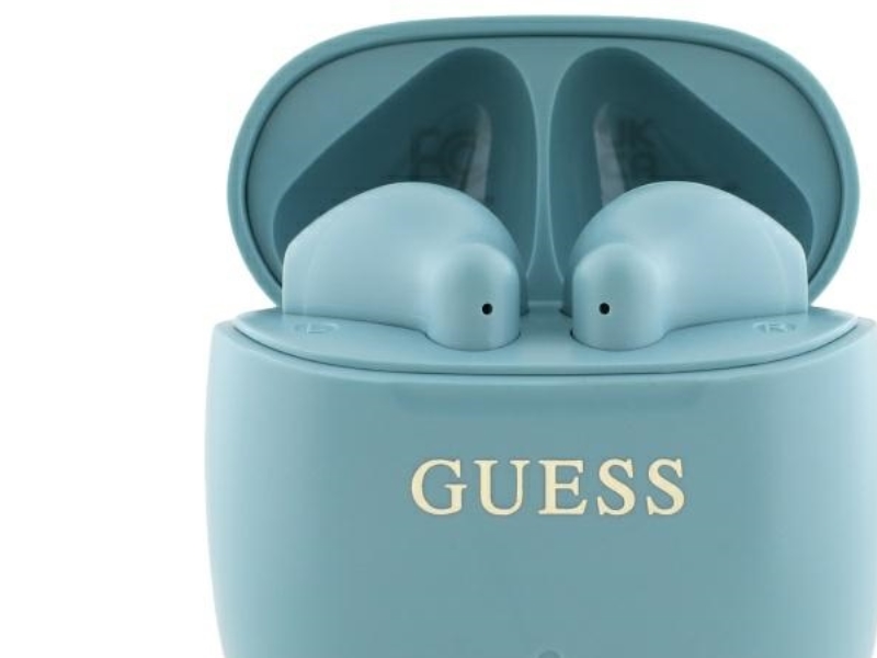 Guess Bluetooth-Kopfhörer Gutwsj14esgq Tws + Dockingstation - Türkis/Türkis, Classic-Logo (Gedruckt)