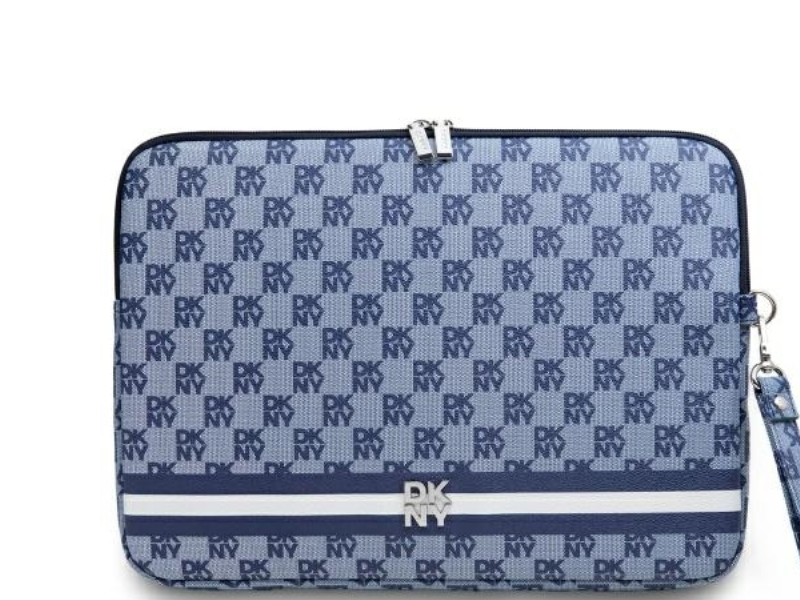 Dkny Sleeve-Hülle Dkcs14pvshlb 14" Blau Kariertes Muster/Aufgedruckte Streifen