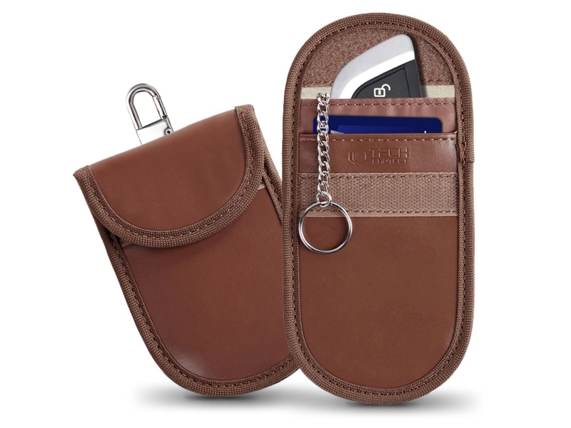 Tech-Protect key pouch RFID Signal Blocker KLR100, brun
