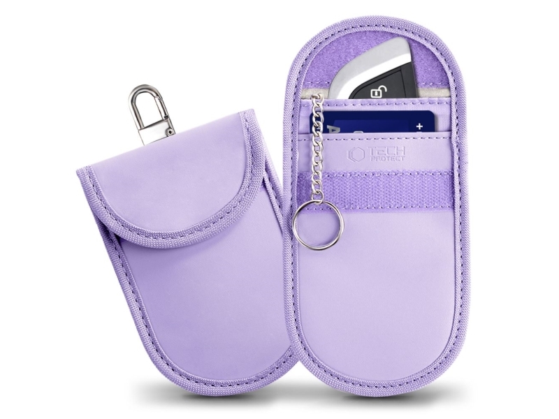 Tech-Protect FARADAY-bur TECH-PROTECT KLR100 pouch nøglefri RFID-signalblokeringsetui, lavendel
