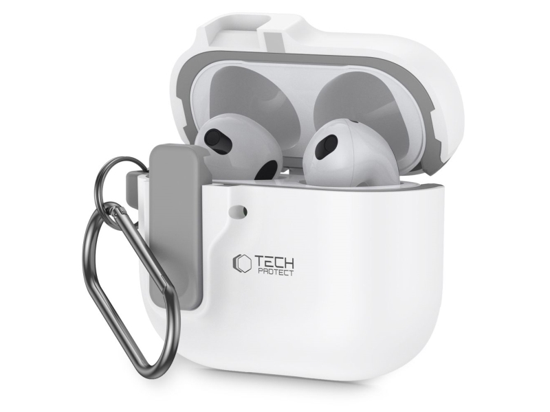 Tech-Protect TECH-PROTECT SLIM HOOK Apple AirPods 4 hvid