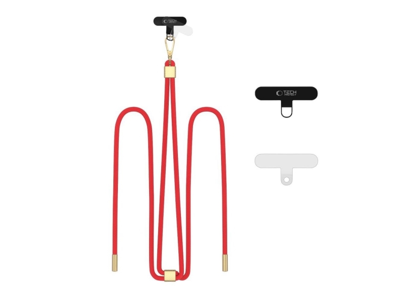 Tech-Protect TECH-PROTECT C2S rep crossbody rem röd/guld | Utomhus - Väskor & Resväskor - Handväskor | GameStuff