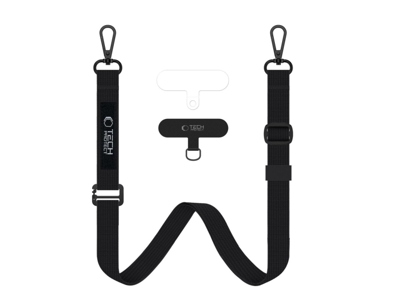 Telefon snor til hals, universelt rem Tech-Protect, sort