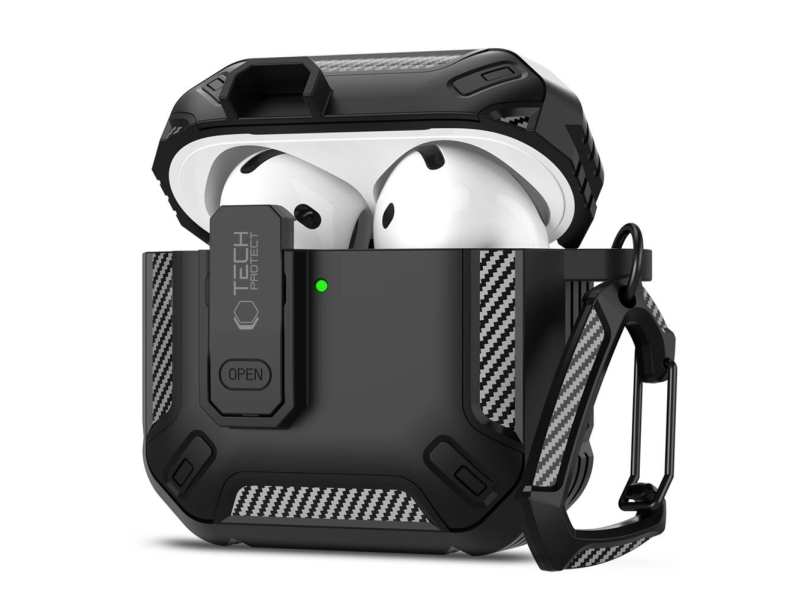 Tech-Protect Carbonox Case Für Airpods 4 - Schwarz