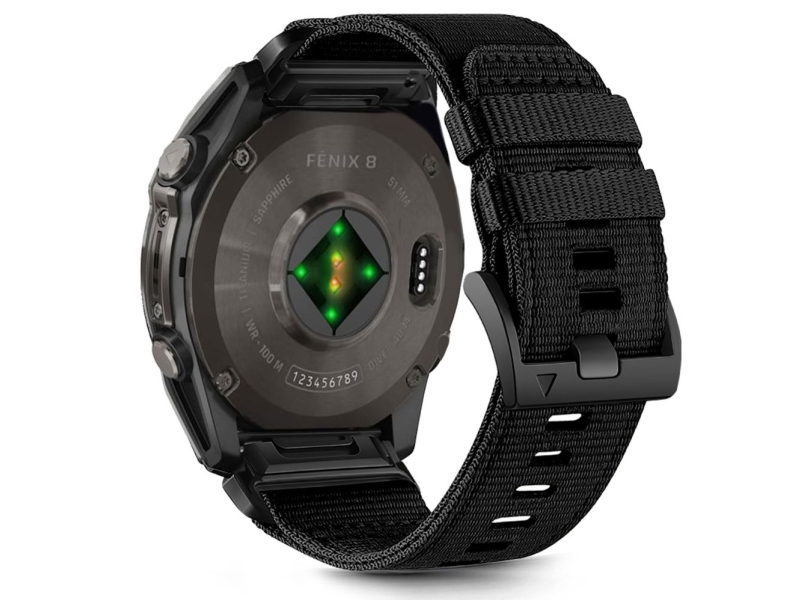 Tech-Protect nylonrem Classic 51 mm sort til Garmin Fenix 5x / 5x Plus / 6x / 6x Pro / 7x / 8
